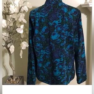 Liz Claiborne Floral Long Sleeve Jacket Sz XL